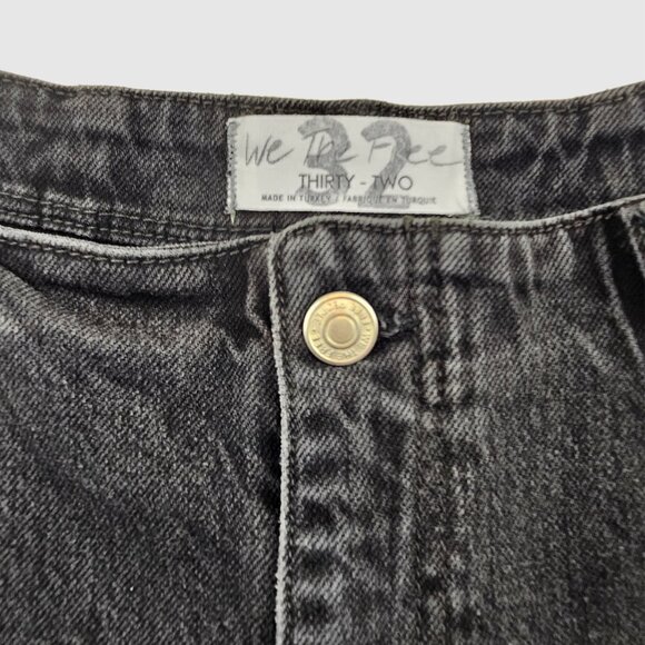 Free People We The Free Florence High Rise Flare Jeans in Black Coal - Picture 5 of 7